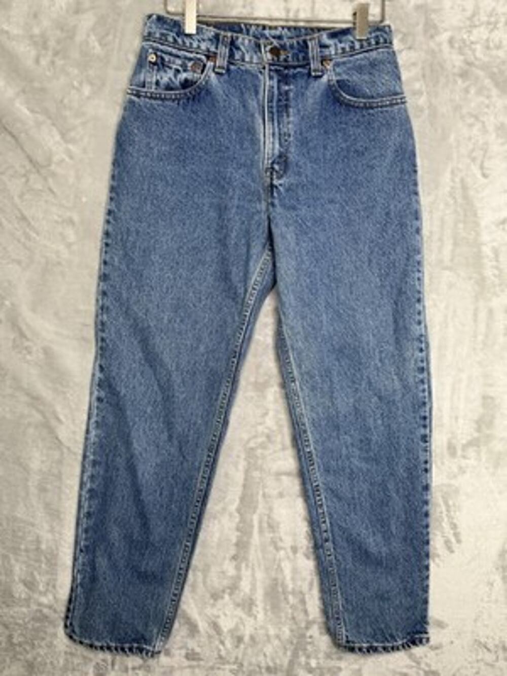 Vintage Levis 550 Jeans Juniors 9 Blue Stone High Rise Relaxed Tapered 28x26.5